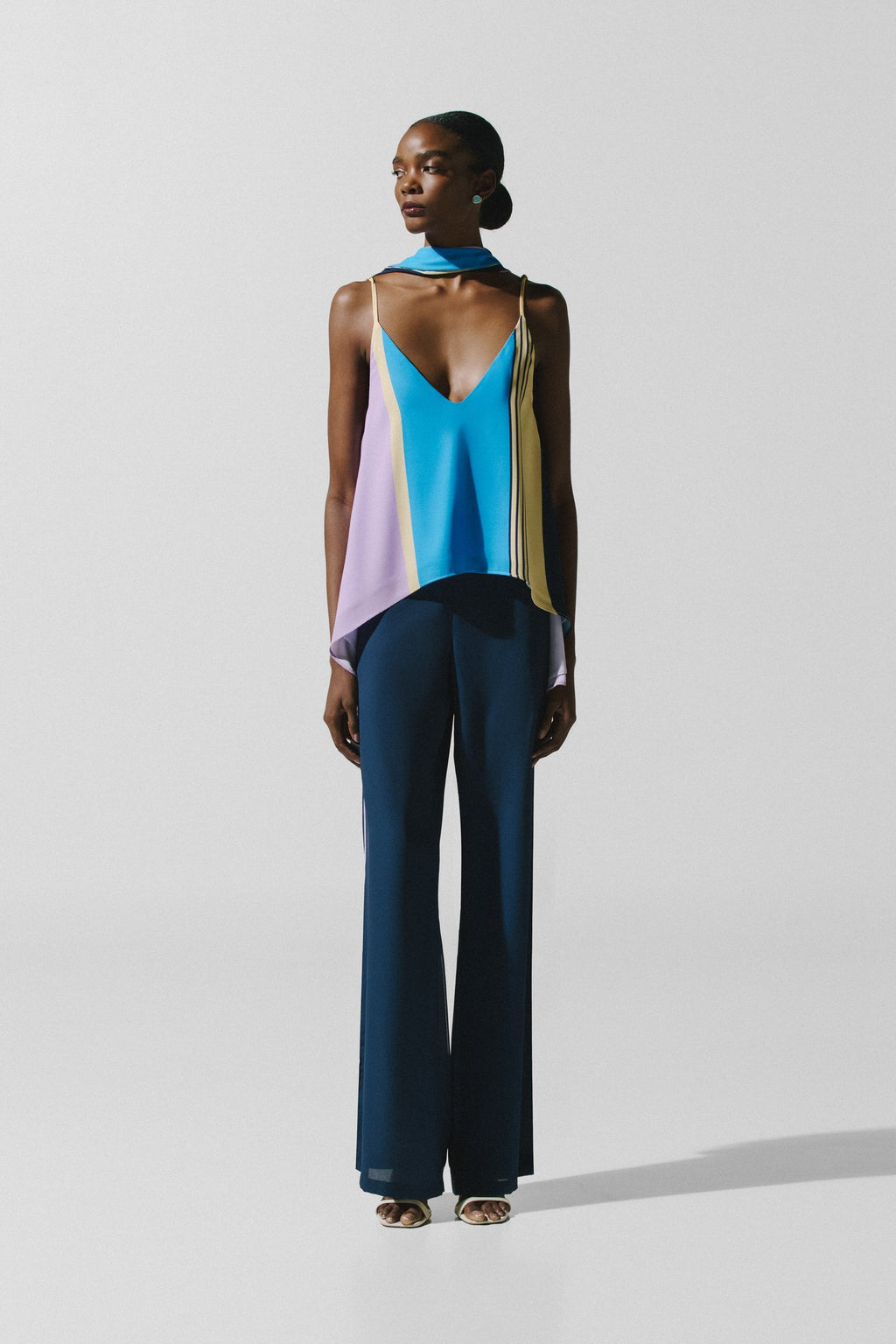 Zia V-Neck Top and Wide-Leg Pants Set