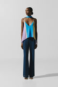 Zia V-Neck Top and Wide-Leg Pants Set