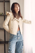 Ruffle Shoulder Jacket