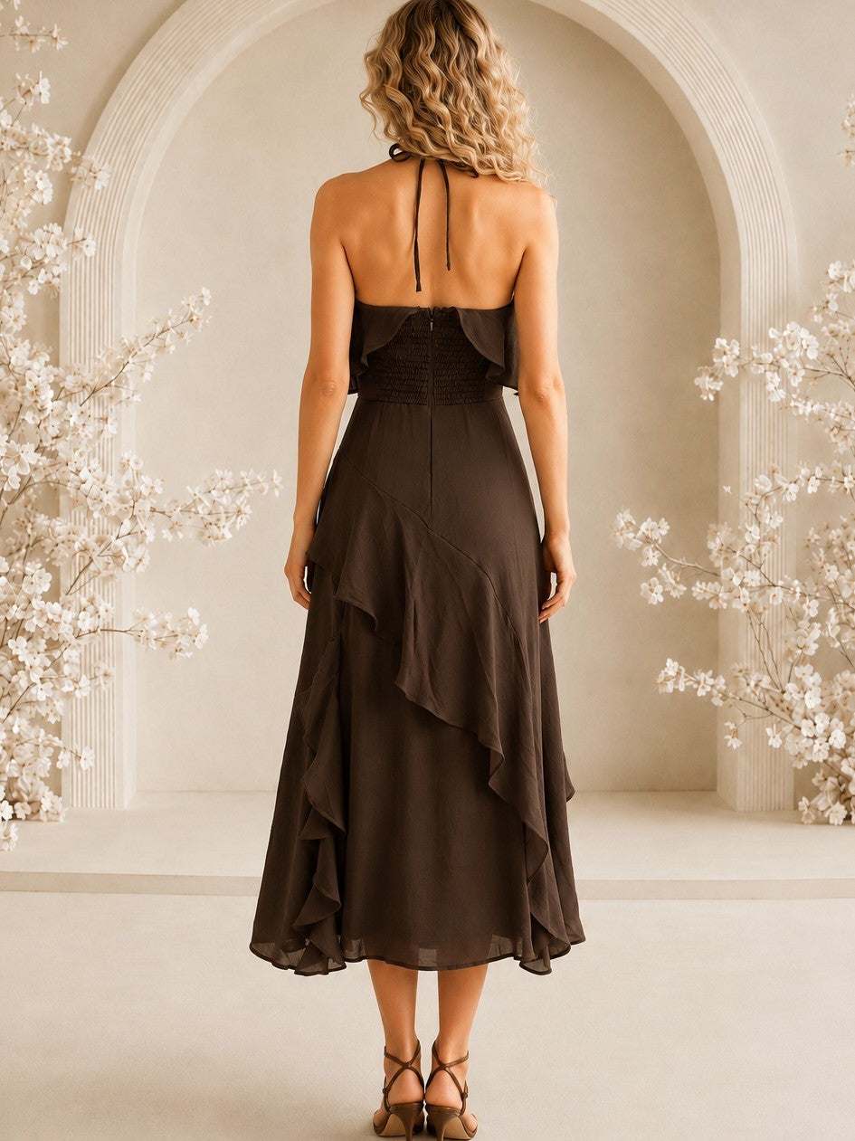 Amara Ruffle Midi Dress