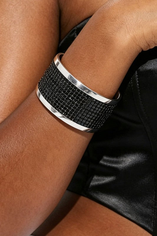Wide Mesh Cuff Bracelet