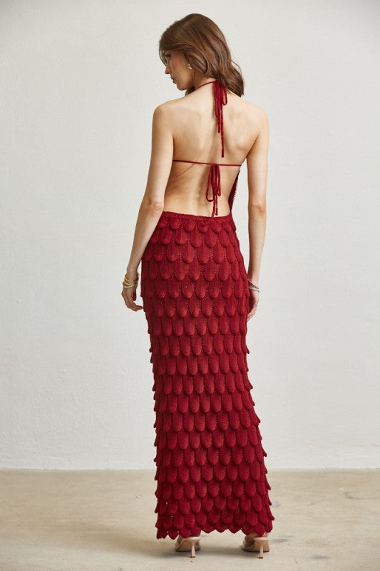 Serena Scale Knit Maxi Dress