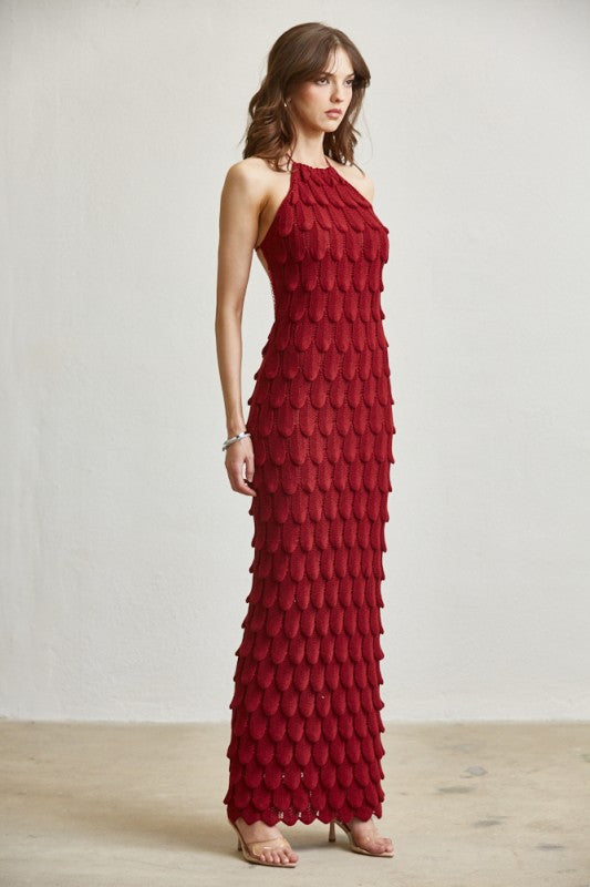 Serena Scale Knit Maxi Dress