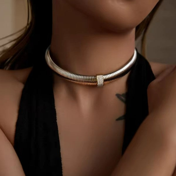 Celeste Zirconia Stretch Necklace