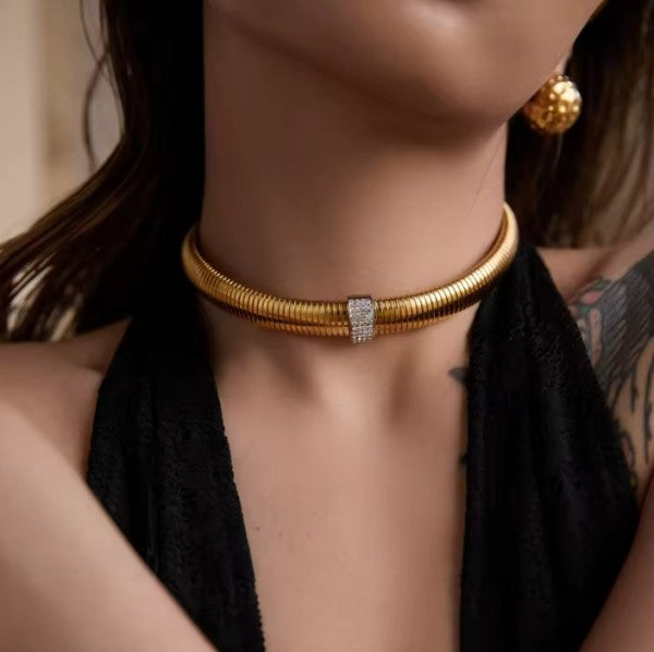 Celeste Zirconia Stretch Necklace