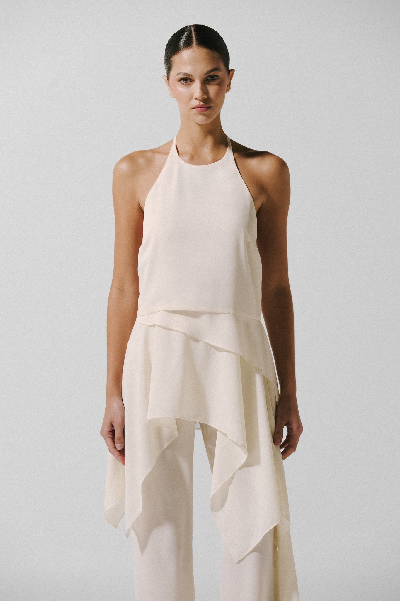 Lorenza Halter Top and Flared Pants Set