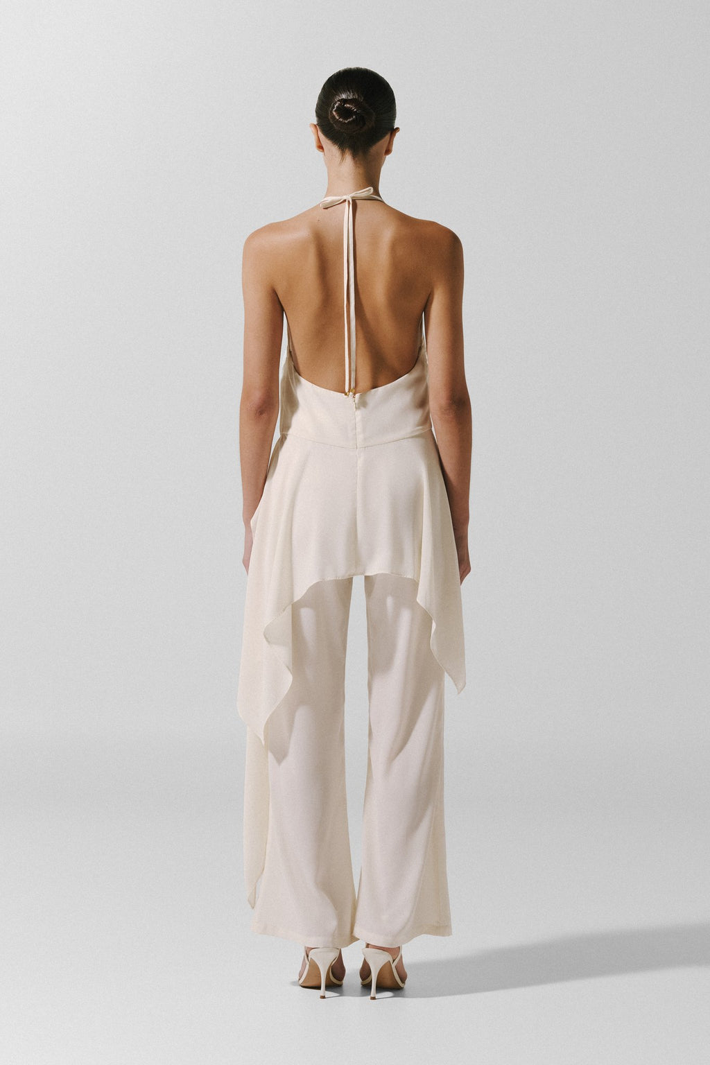 Lorenza Halter Top and Flared Pants Set