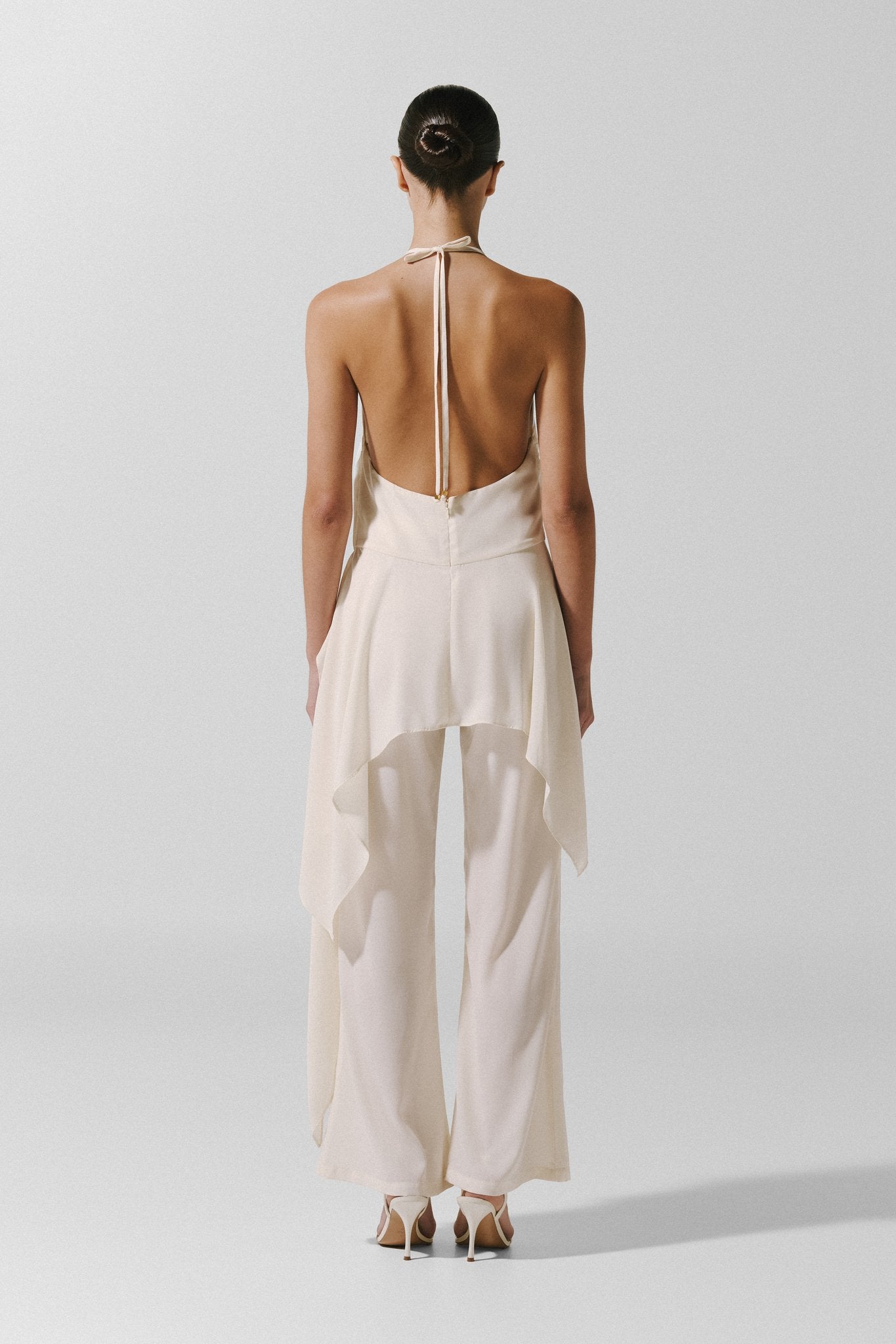 Lorenza Halter Top and Flared Pants Set