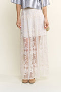 Floral Lace Maxi Skirt