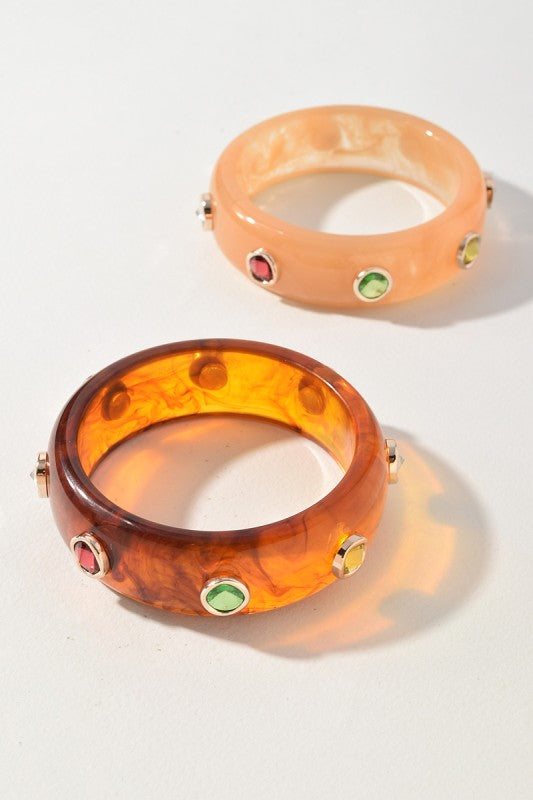 Amour Resin Bangle Bracelet