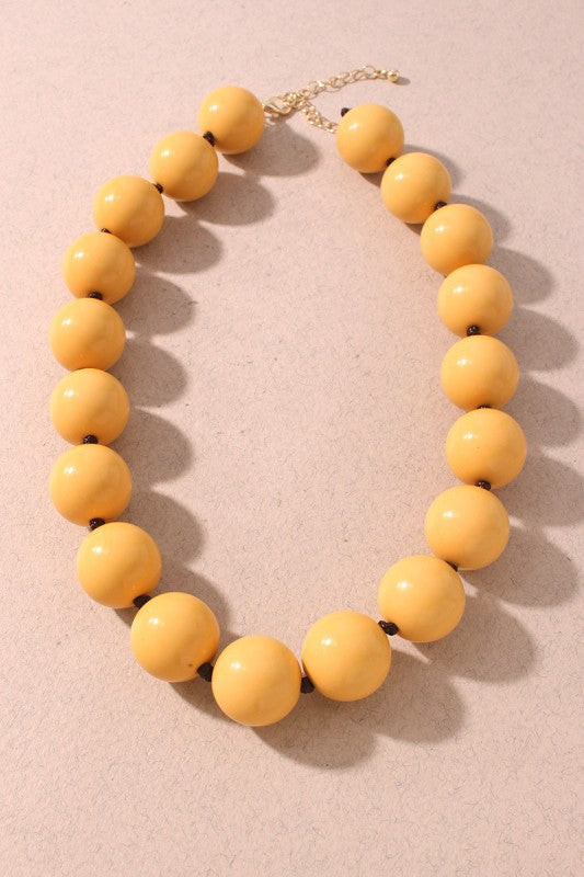 Belle Chunky Resin Beaded Necklace