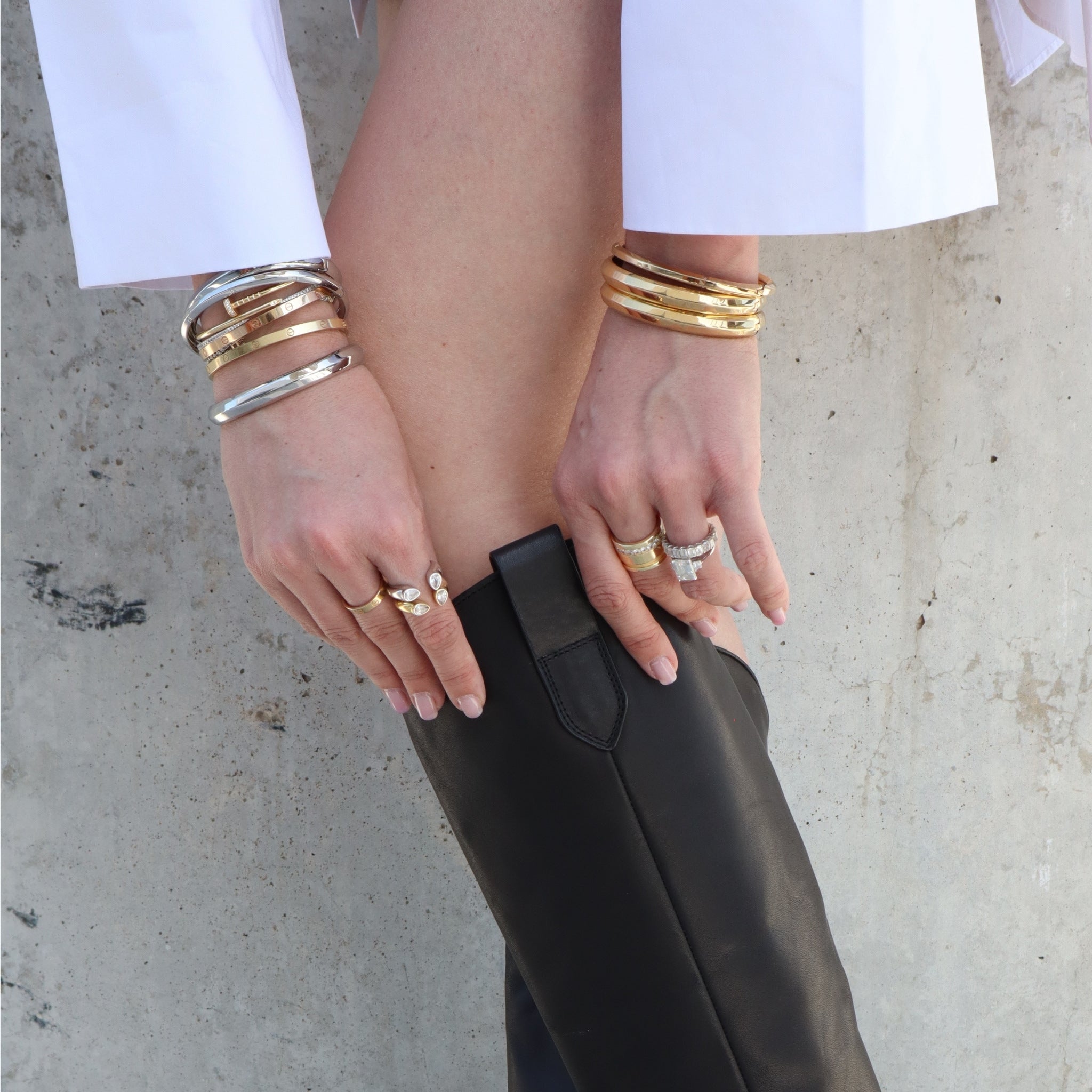 Bold Bangle Set Gold