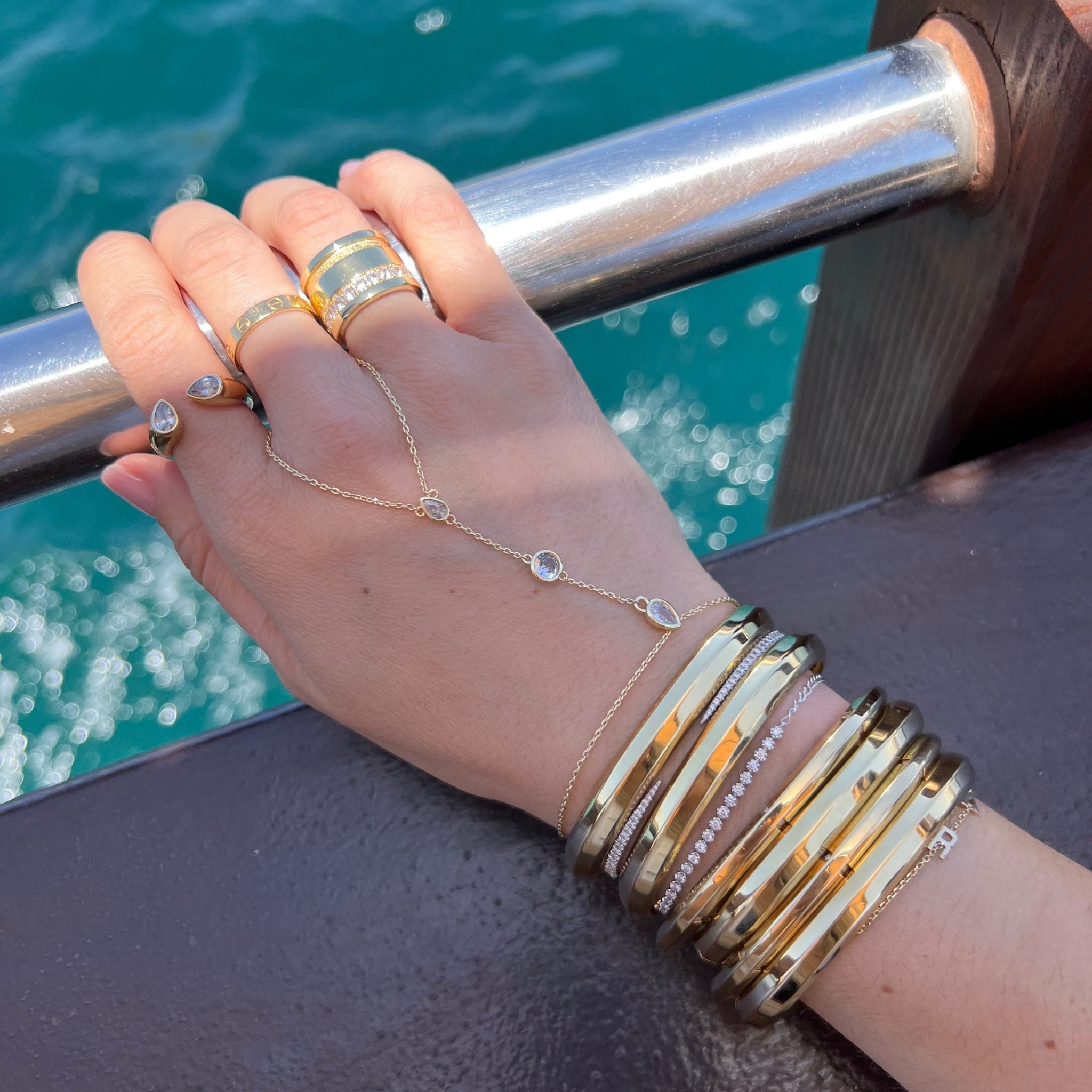 Bold Bangle Set Gold