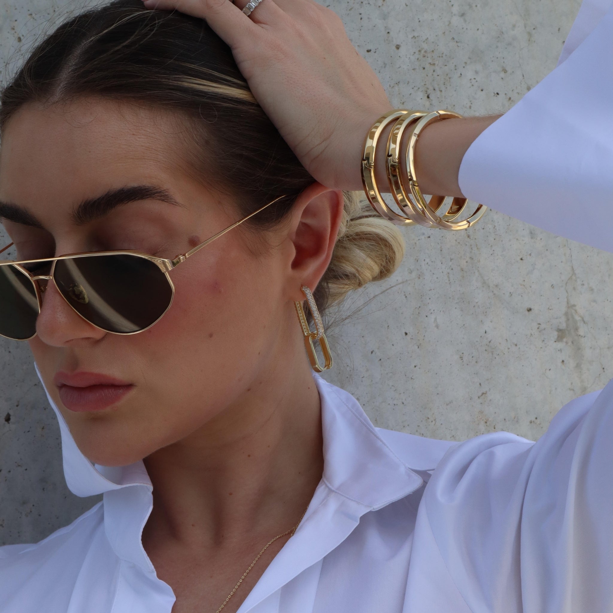 Bold Bangle Set Gold