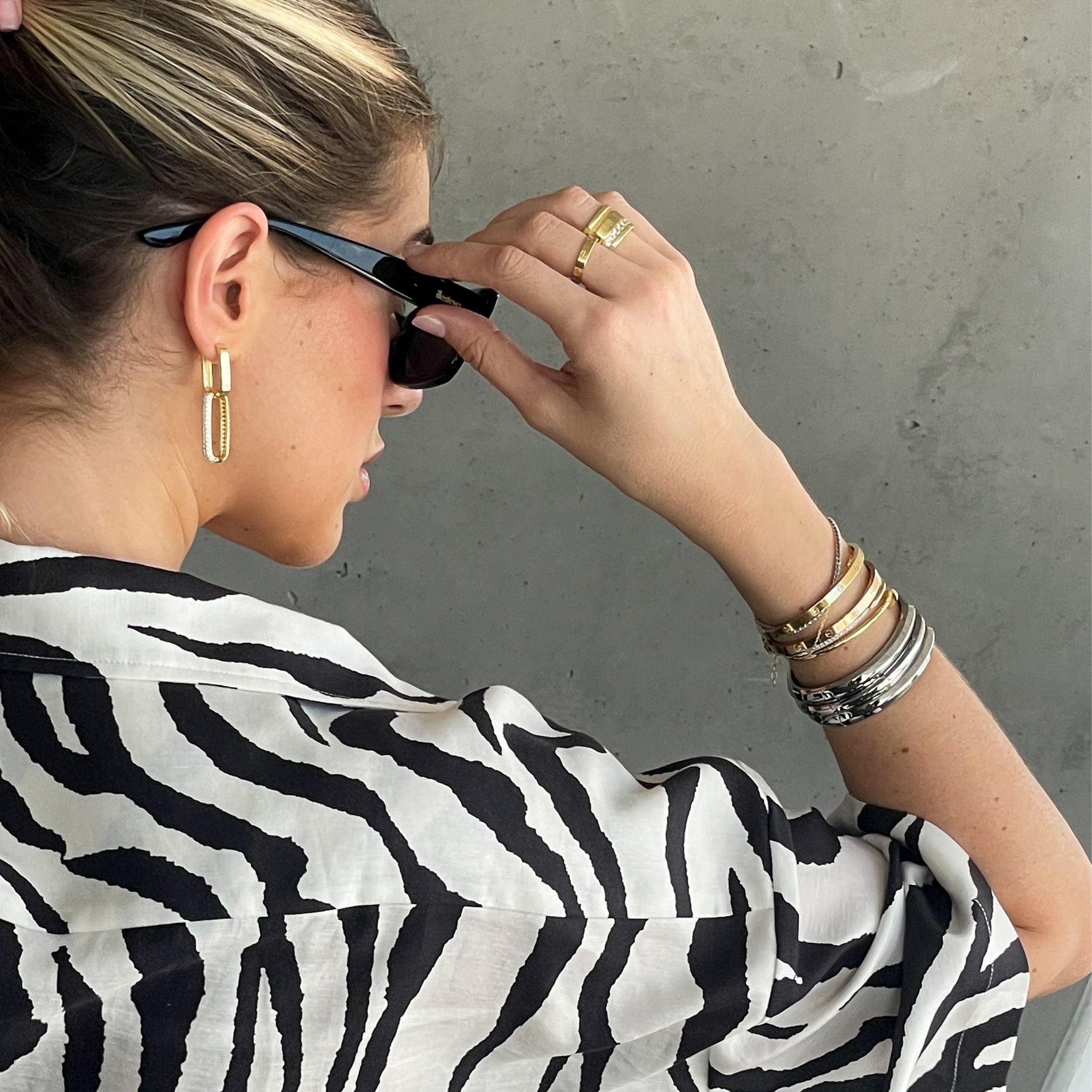 Bold Bangle Set Silver