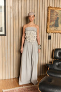 Conjunto de top y pantalón de mezcla de lana Calathea Grey