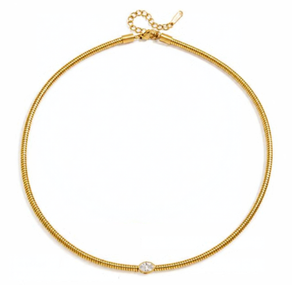 Alina Geometric Zircon Choker
