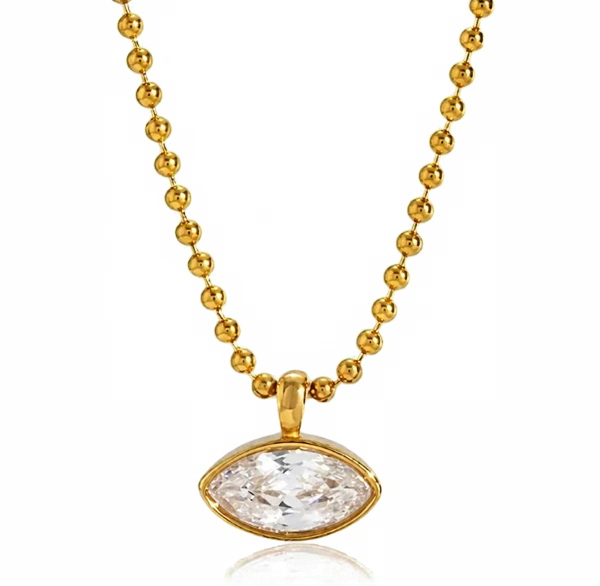 Shiny Cubic Zirconia Pendant Necklace