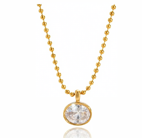 Shiny Cubic Zirconia Pendant Necklace