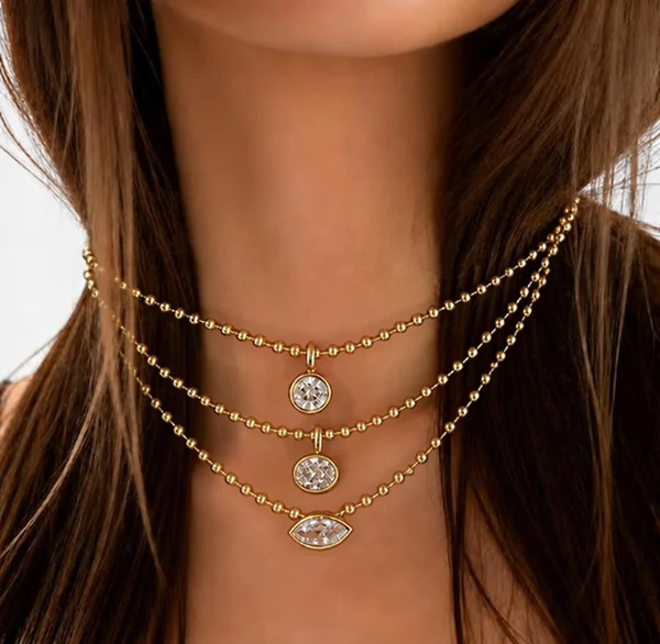 Shiny Cubic Zirconia Pendant Necklace