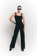 Escala Black Denim Top and Trousers Set