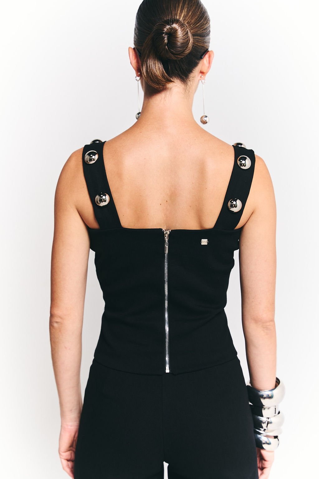 Escala Black Denim Top and Trousers Set