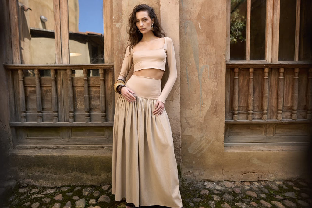 Dali Nude Top and Skirt Set