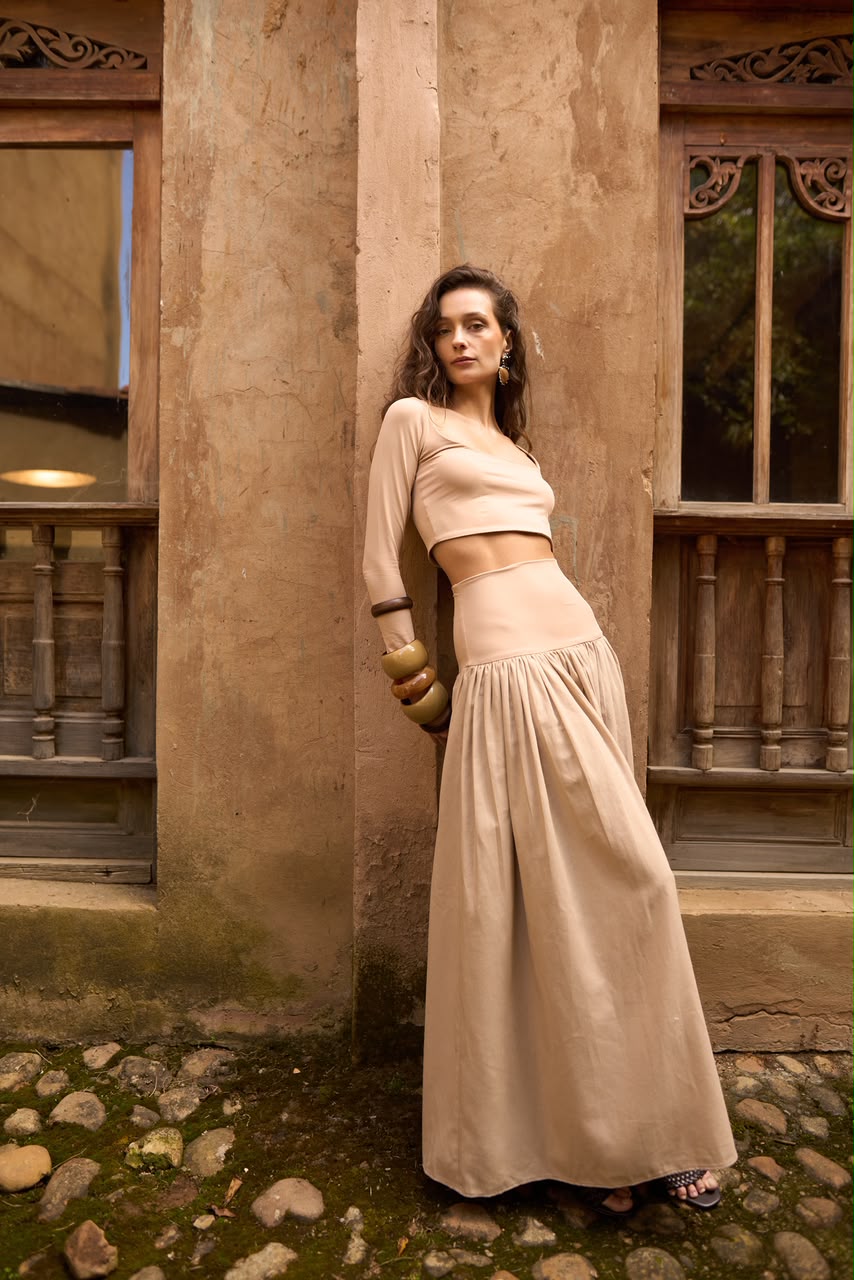 Dali Nude Top and Skirt Set