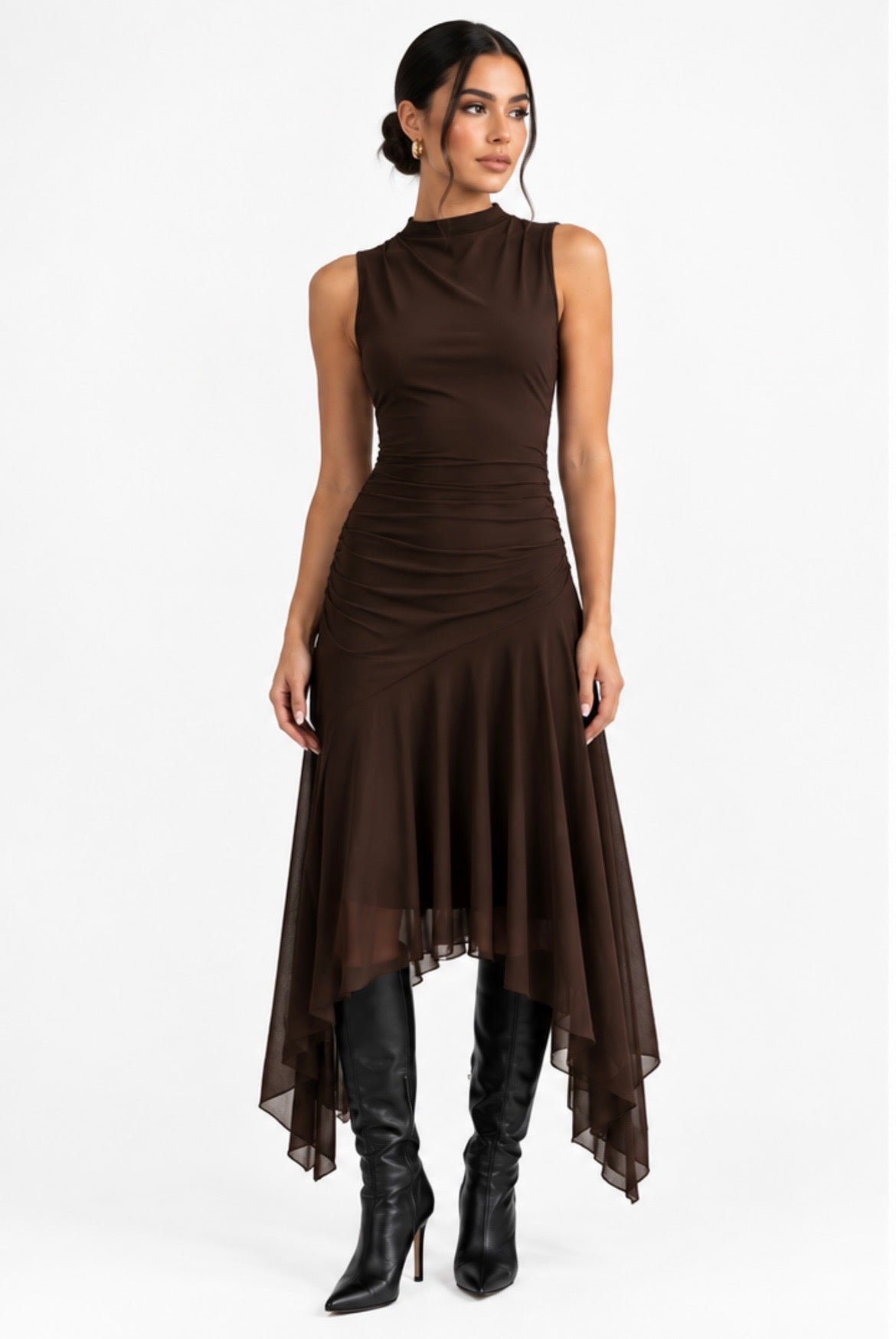 Serena Asymmetric Maxi Dress
