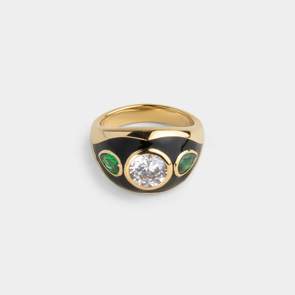 Luna Nera Cocktail Ring