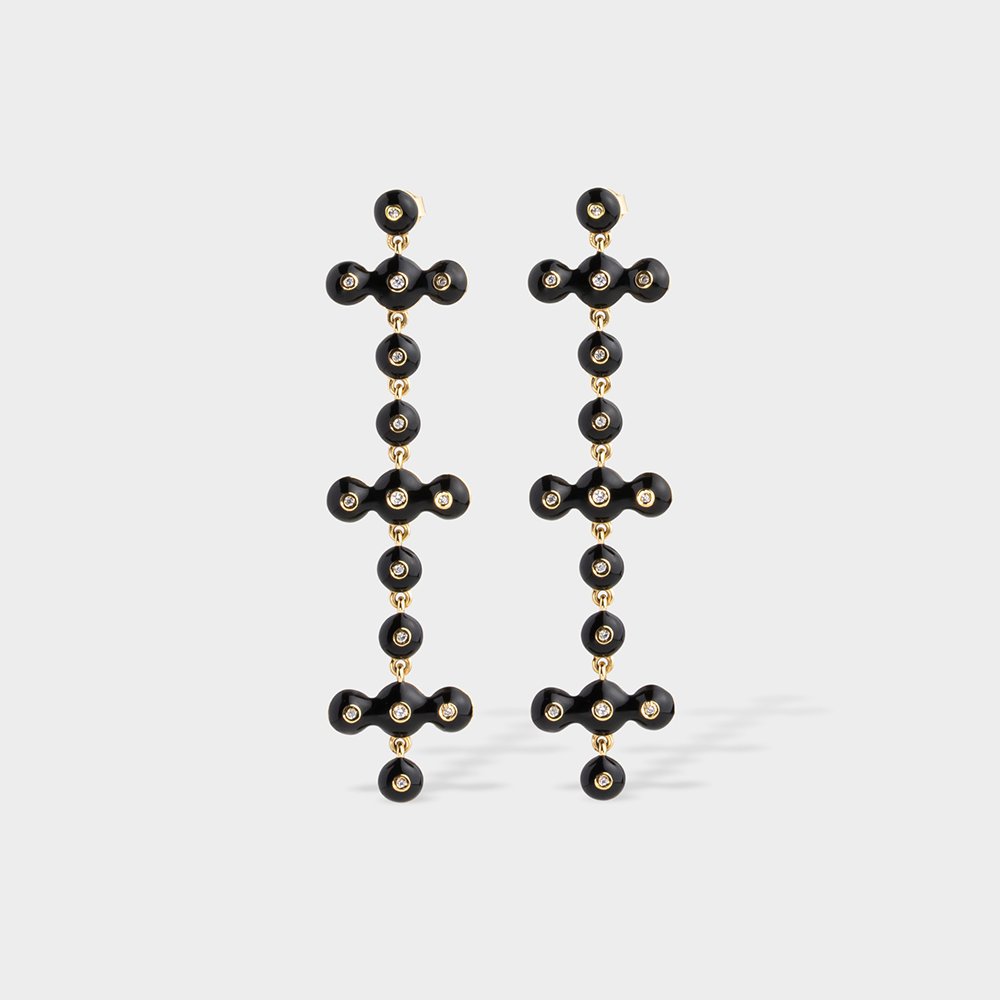 Luna Nera Drop Earrings