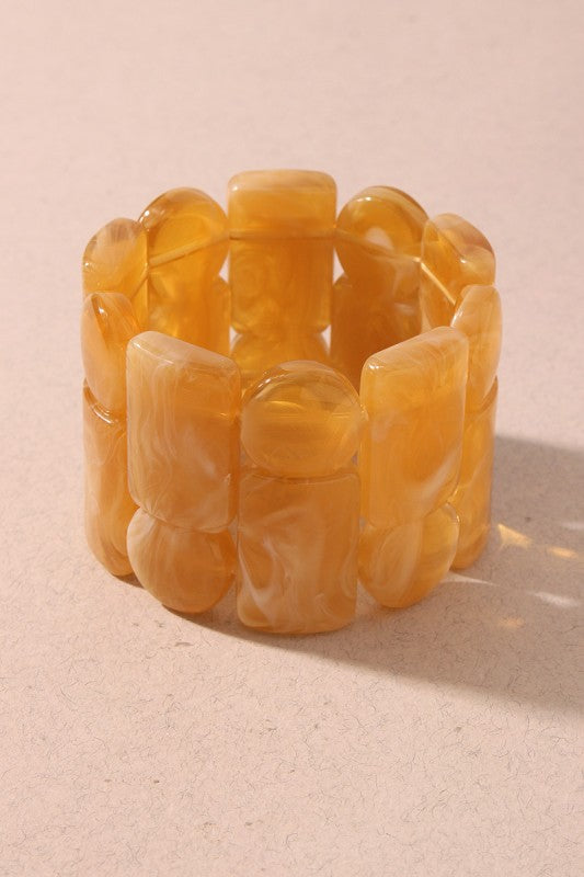 Marbled Resin Stretch Bracelet