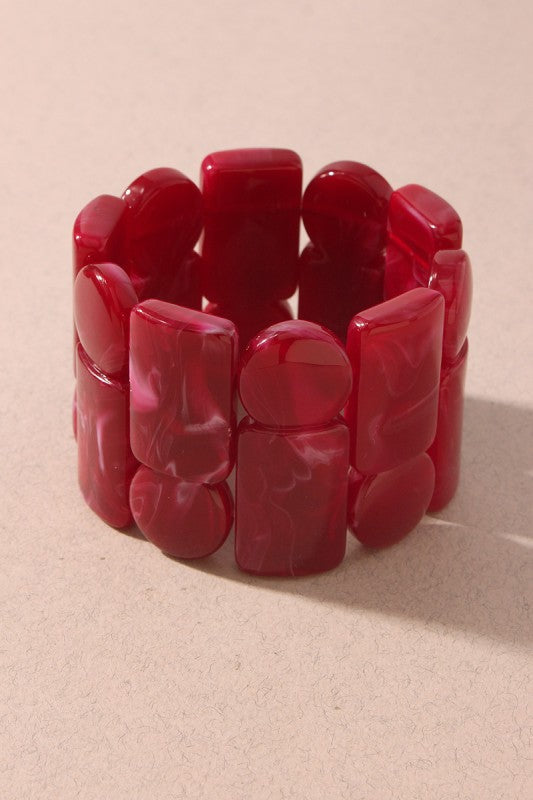 Marbled Resin Stretch Bracelet