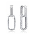 Mini Modular Drop Hoops  Silver