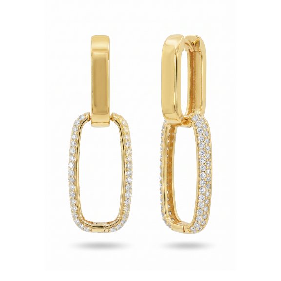 Mini Modular Drop Hoops Gold