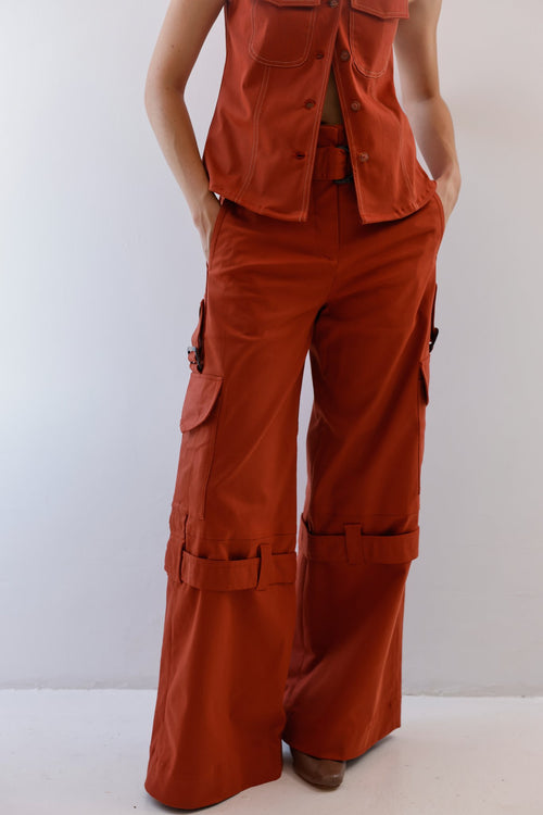 Amanda Brick Blouse and Pants Set