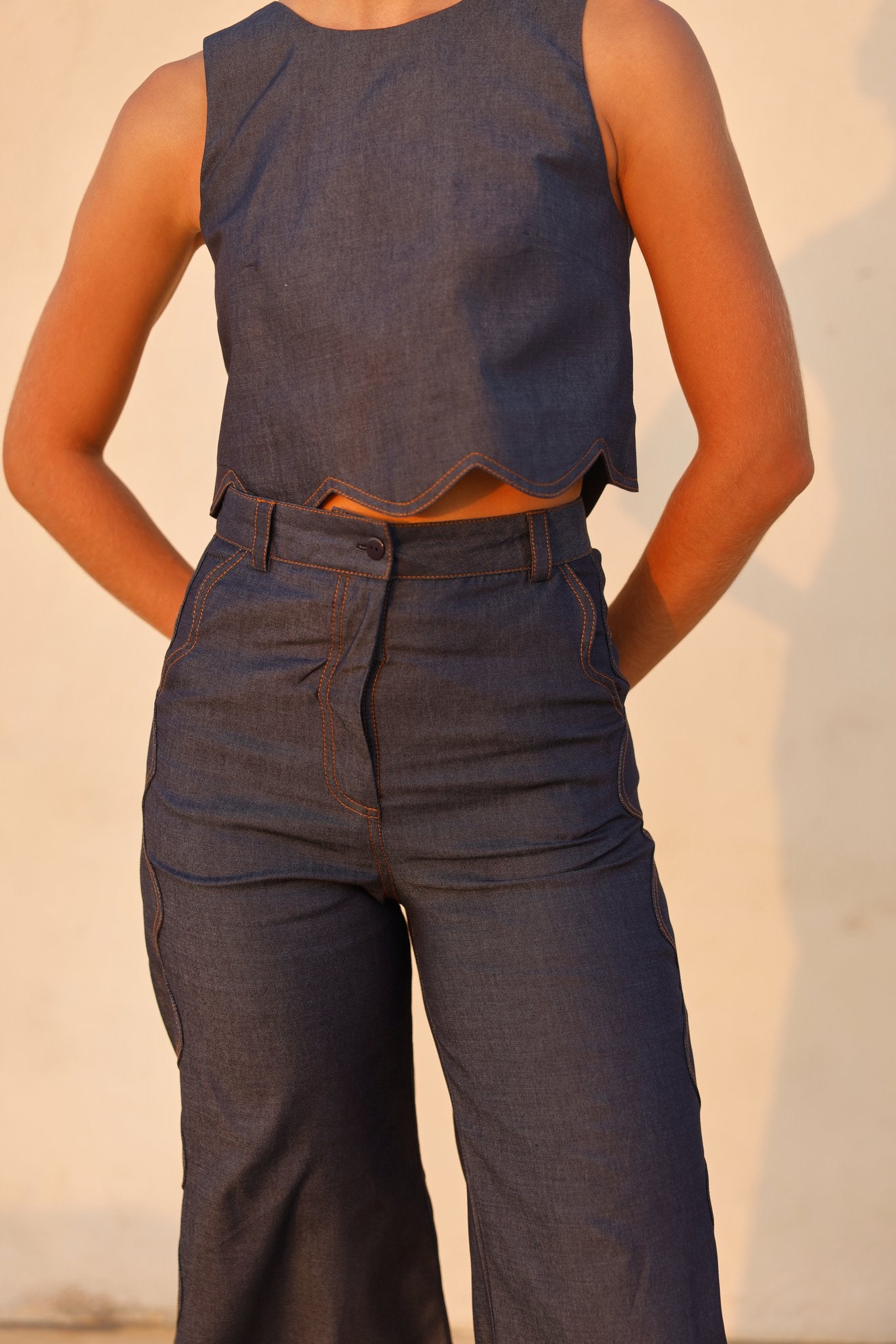Almendra Mocha Blouse Set