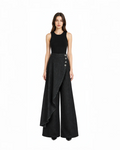Pantalones Olivia con detalle superpuesto de denim