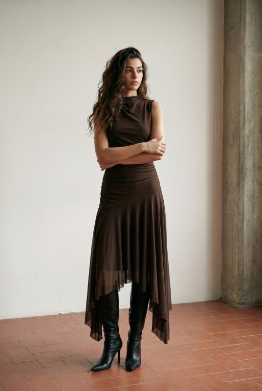 Serena Asymmetric Maxi Dress