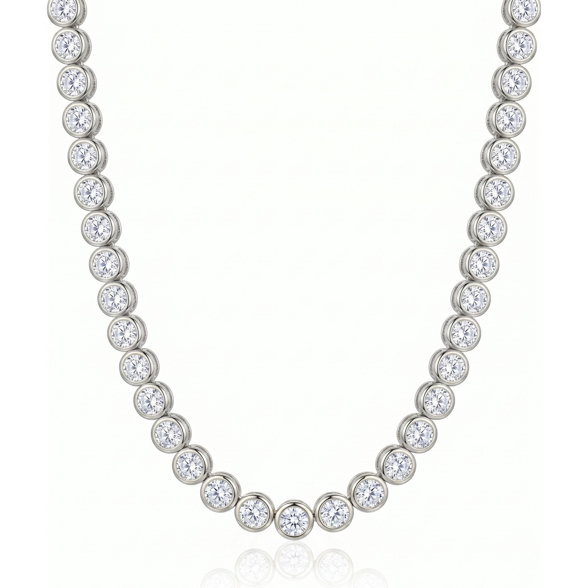 Serena Tennis Necklace Silver
