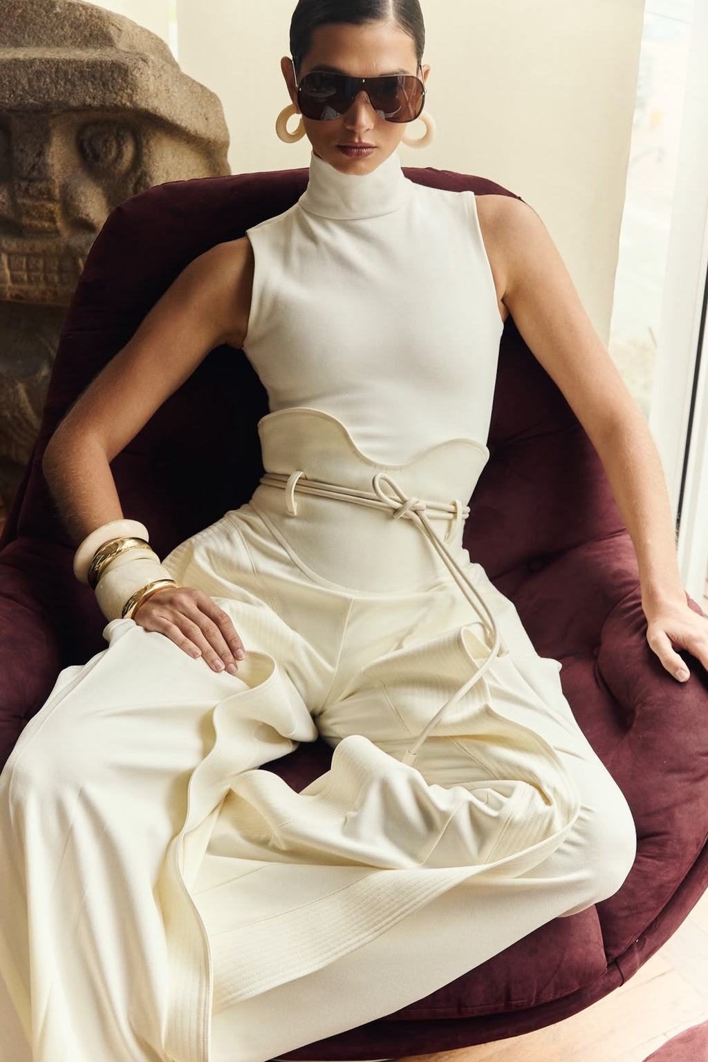 Punti Ivory Knit Maxi Set