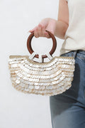 Shell beaded Clutch Horizontal