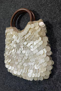 Shell beaded Clutch Vertical