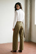 Structured Cropped Button-Down Shirt Top