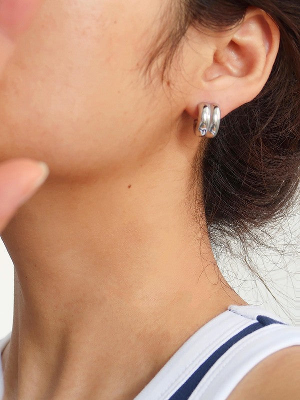 The Double C-Hoop Earrings