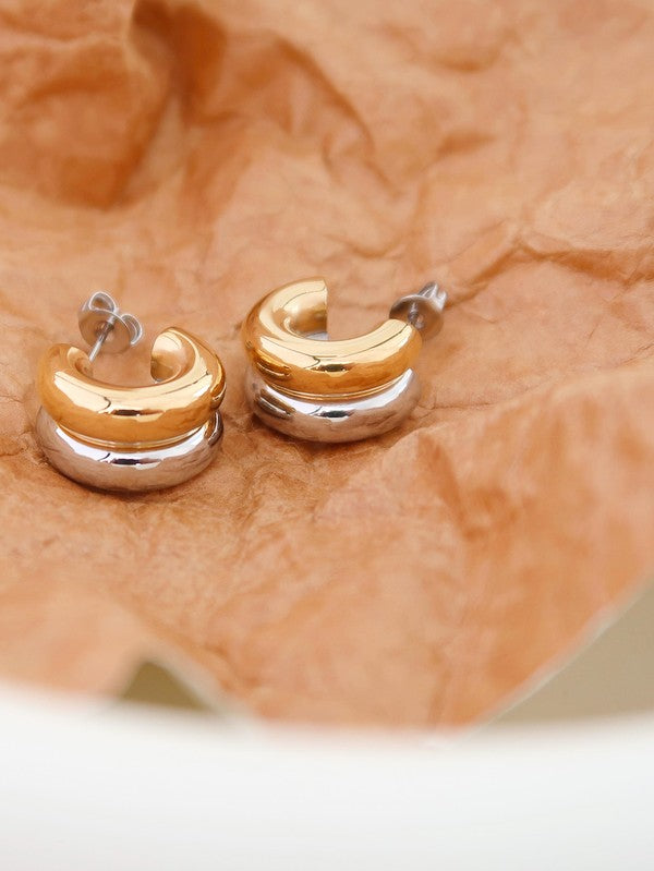 The Double C-Hoop Earrings