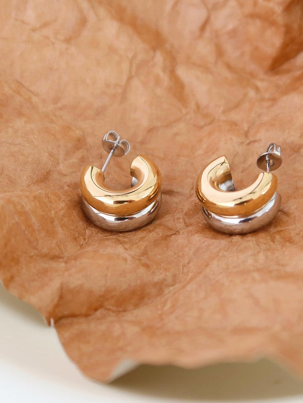 The Double C-Hoop Earrings