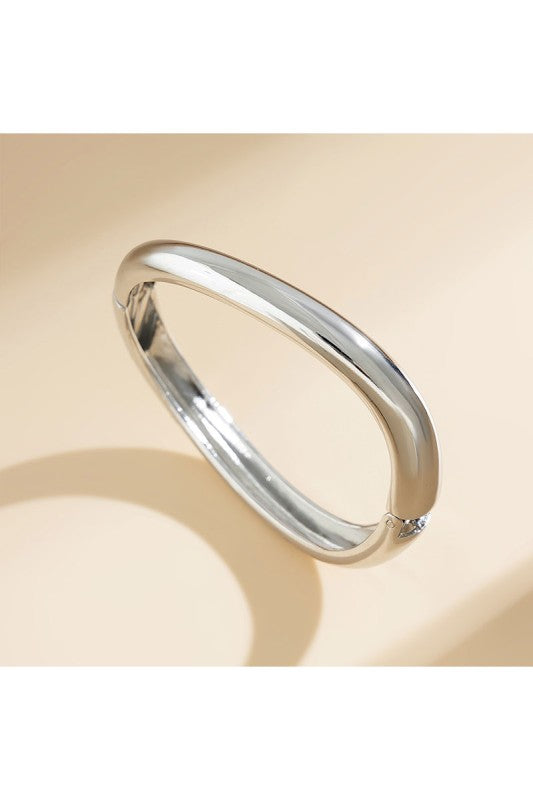 The Dual Silver E Bangle
