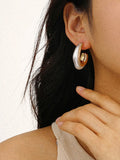 The Pearl C-Hoop Earrings