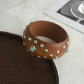 The Studded Wood Bangle